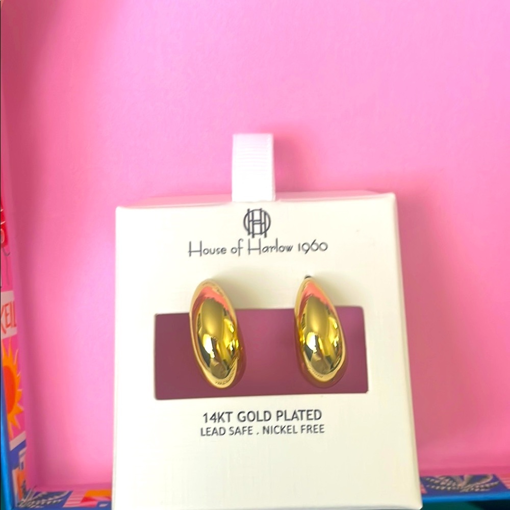 House of Harlow 1960 Shiny Gold Earrings